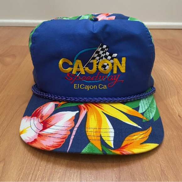Vintage Men’s Cajon Speedway Tropical Logo Snapback Hat